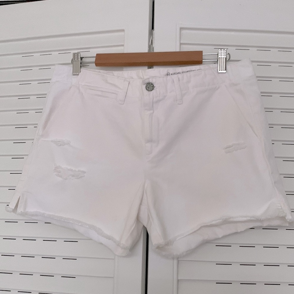 AG Adriano Goldschmied Boy Pit Khaki White Shorts